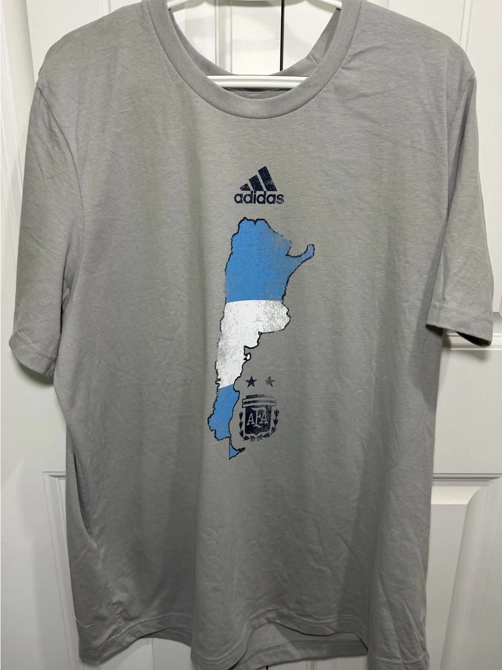Adidas Argentina AFA Soccer T Shirt Men’s XL Gray Official Licensed NWT